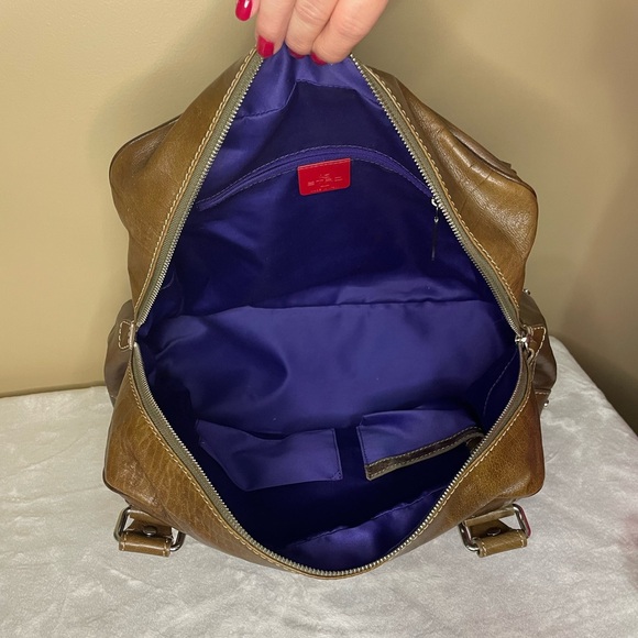 Etro Large Brown Shoulder Bag With Large Pegasus Turn Lock - Picture 8 of 17